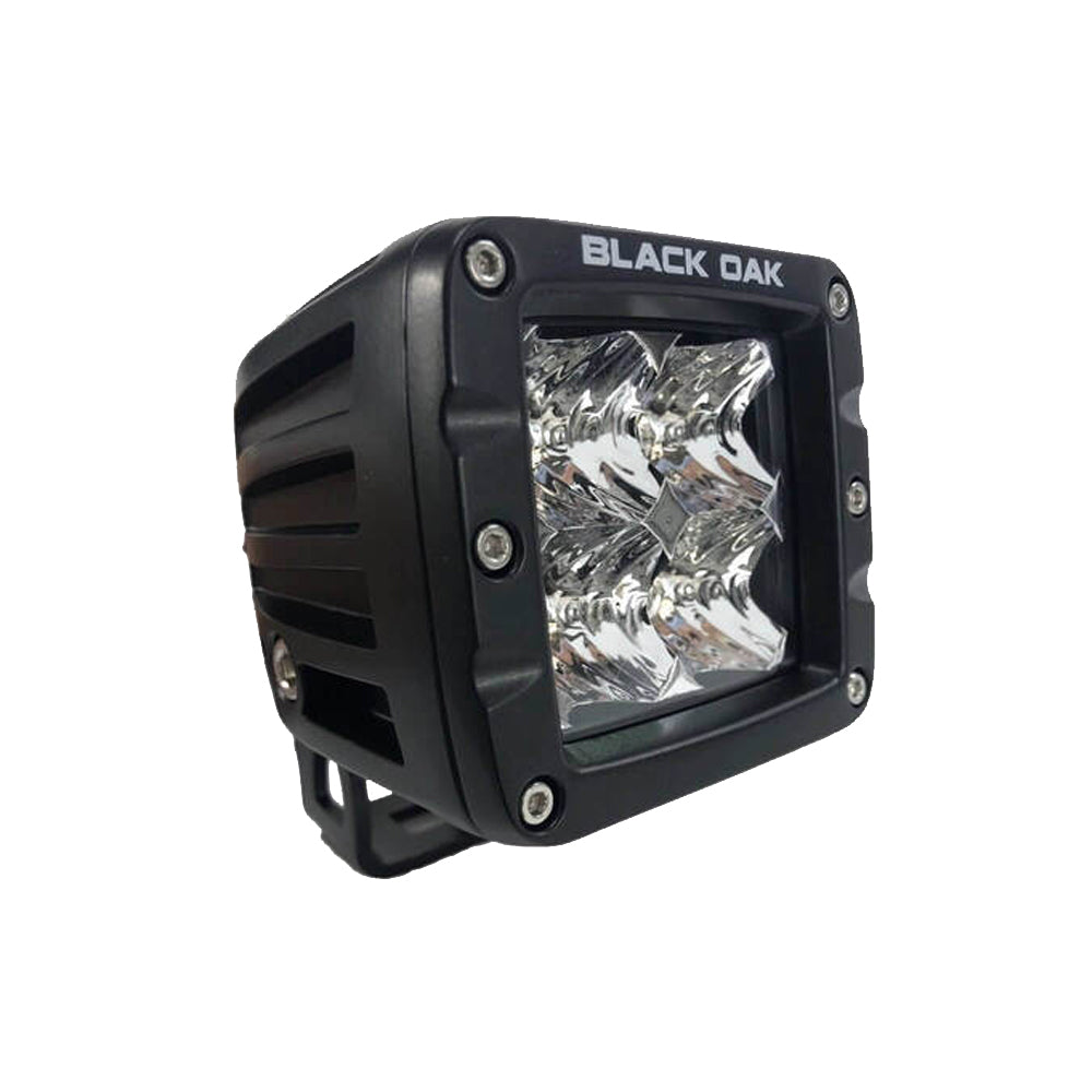 Black Oak 2" LED Pod Light - Flood Optics - Black Housing - Pro Series 3.0 [2F-POD10CR]